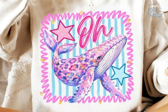 Download Pink Floral Whale PNG Sublimation Design - Floral Collection